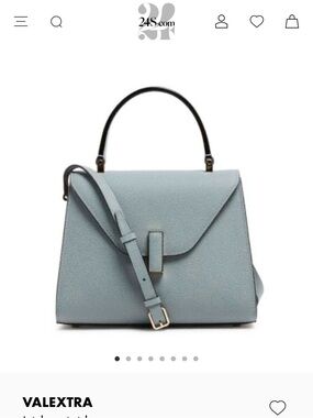 Valextra Iside Bag in Smokey Blue